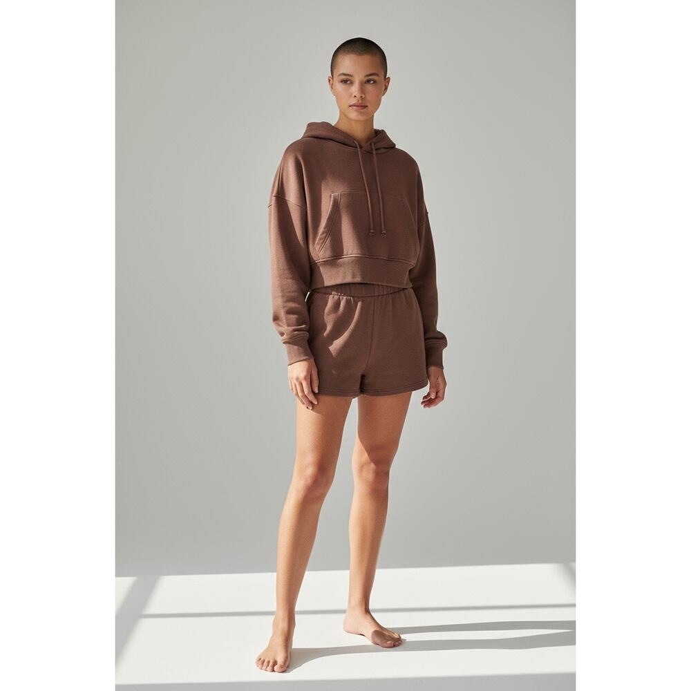 Pacsun French Terry Club Sweat Shorts Brown Small Lounge Cozy